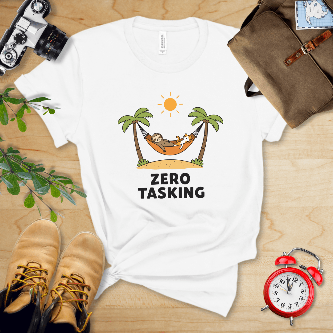 Zero Tasking Sloth And Cat Shirt - Image 3