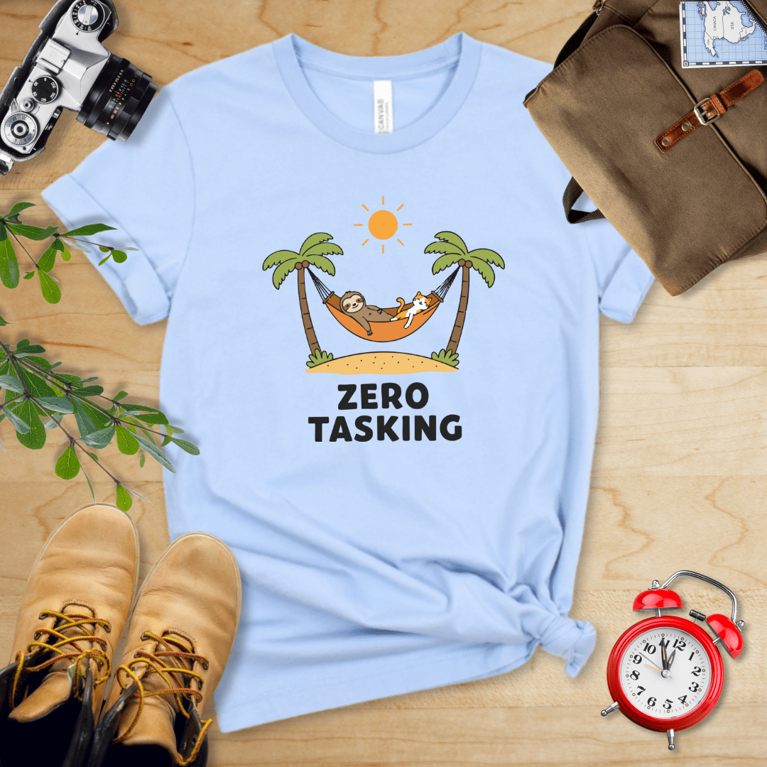 Zero Tasking Sloth And Cat Shirt - Image 4